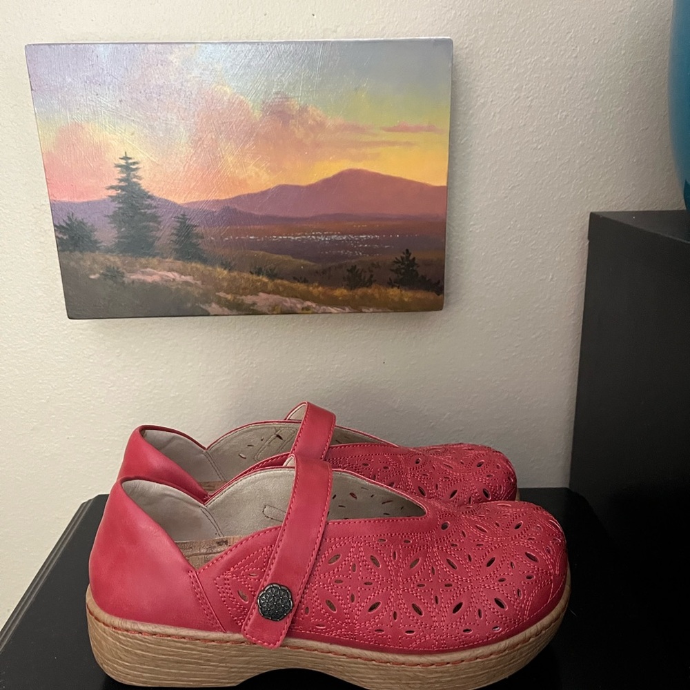 Alegria Mary Jane Size 38 Ophelia Red - Picture 2 of 6